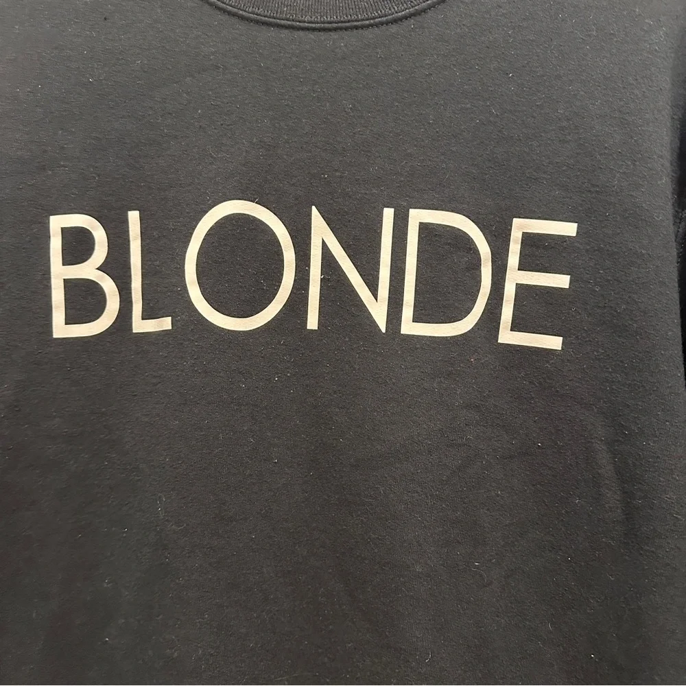 Blonde Black and White Pullover Crewneck Sweater Size Small Women’s - Picture 2 of 5